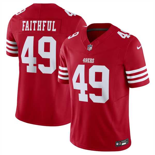 Men & Women & Youth San Francisco 49ers #49 Faithful Red 2023 F.U.S.E. Vapor Untouchable Limited Stitched Football Jersey